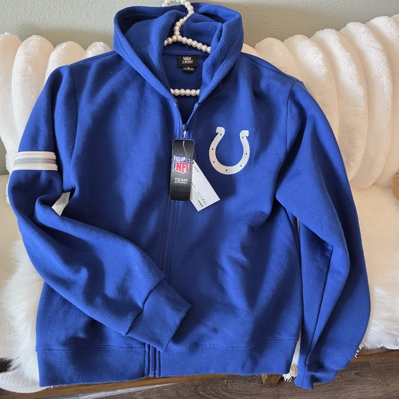 NFL Tops - NFL Indianapolis Colts Blue Zip-Up Hoodie